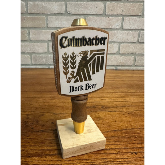 Vintage Blatz Culmbacher Dark Wooden 6.5" Beer Tap Handle Bar Pub Tapper