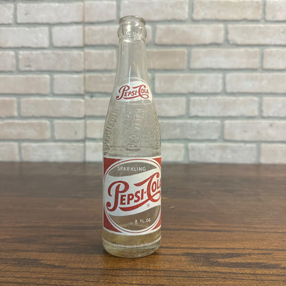 Vintage Red White 1950s Pepsi Cola Soda Bottle New York NY Glass 8oz ACL 8oz