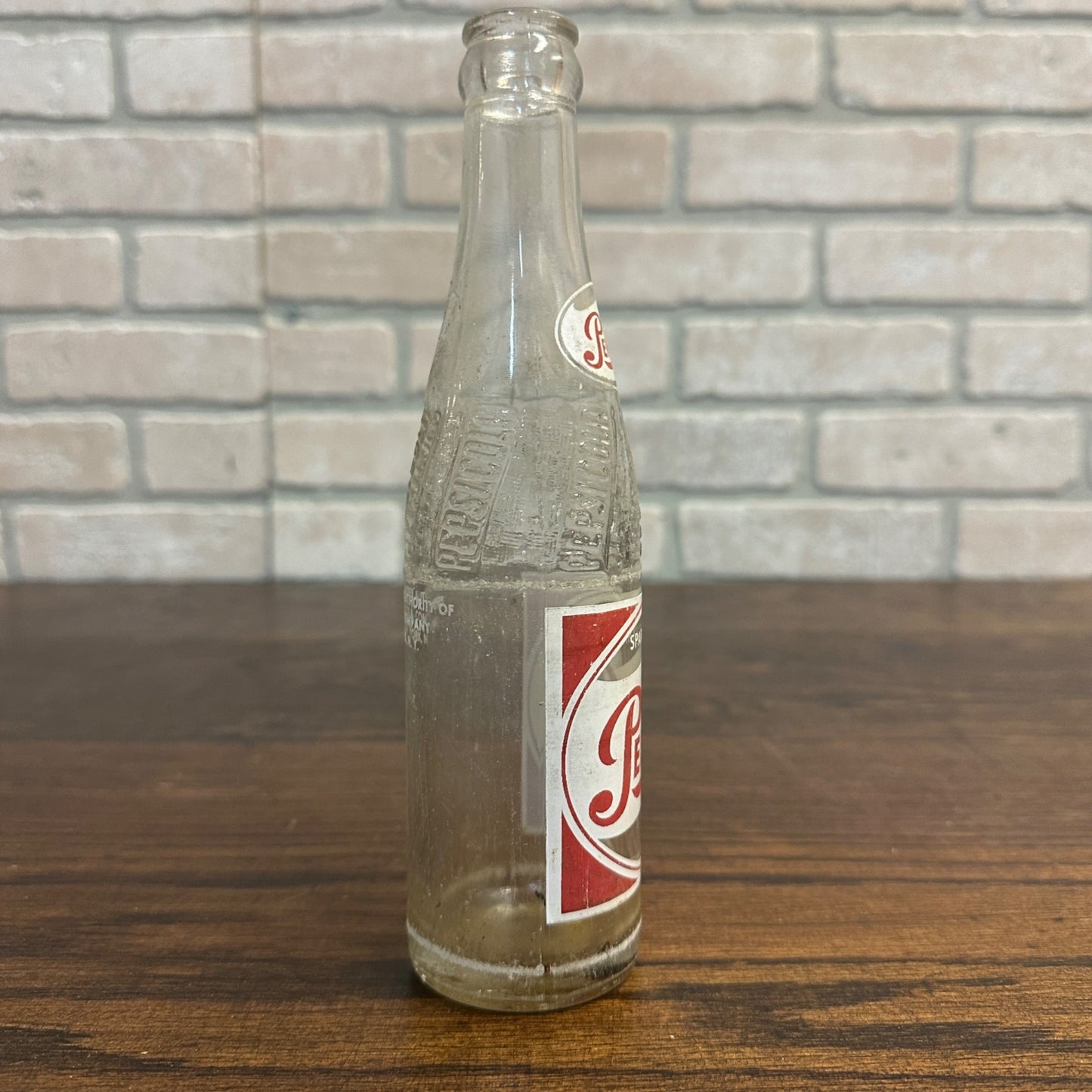 Vintage Red White 1950s Pepsi Cola Soda Bottle New York NY Glass 8oz ACL 8oz