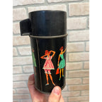 Vintage 1964 Aladdin Tammy 8 oz Metal Thermos with Cap and Cup Half Pint