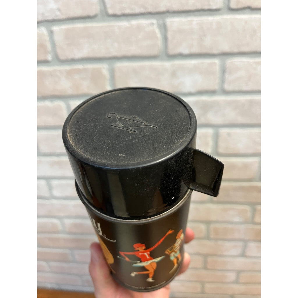 Vintage 1964 Aladdin Tammy 8 oz Metal Thermos with Cap and Cup Half Pint