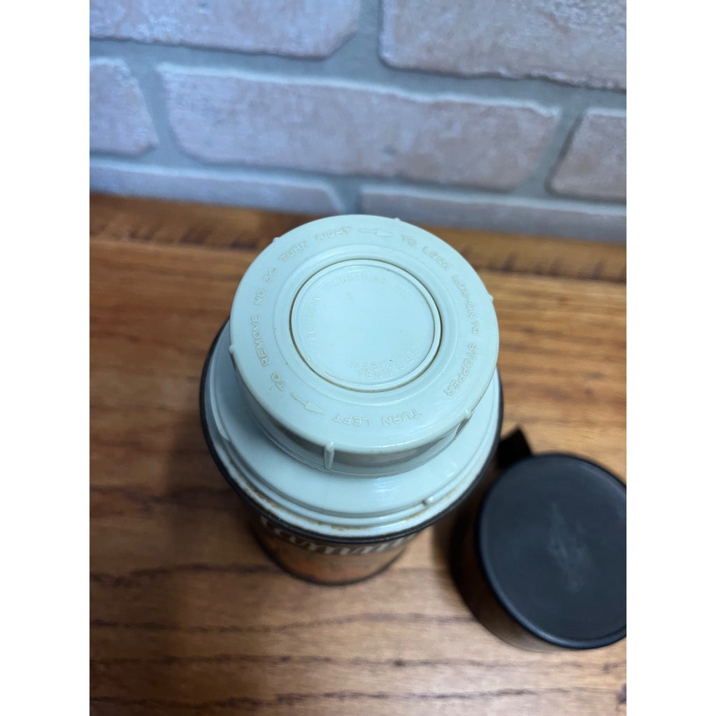 Vintage 1964 Aladdin Tammy 8 oz Metal Thermos with Cap and Cup Half Pint