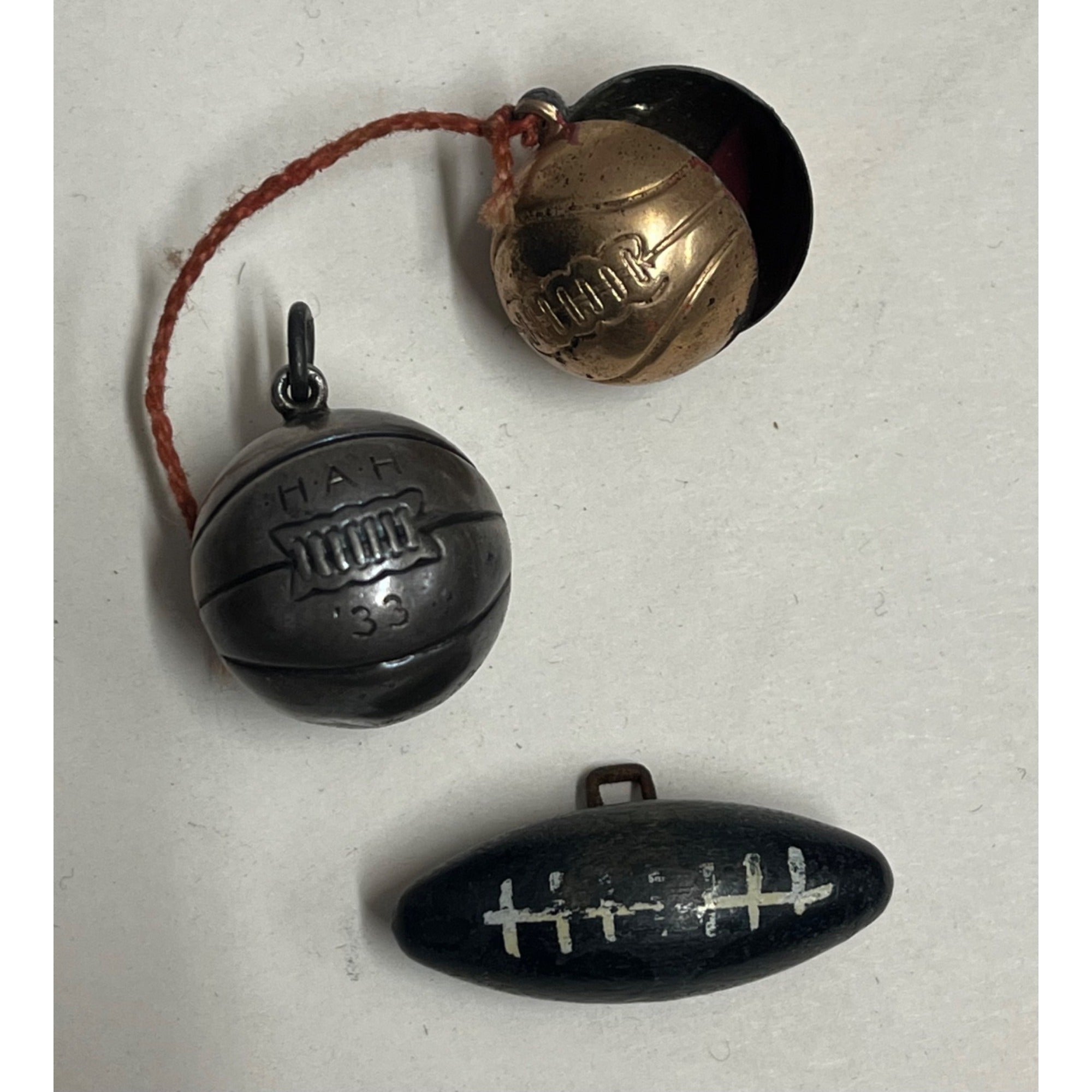 Vintage Sterling Silver .925 Basketball Sports Charm Pendant + Others Football