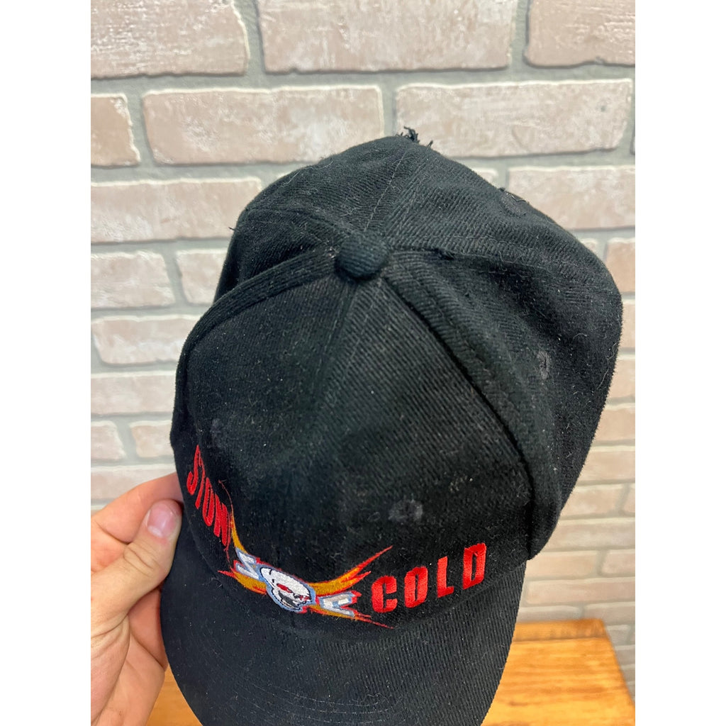 Vintage 1998 WWF Stone Cold Steve Austin Black Snapback Hat Very Rare HTF Retro
