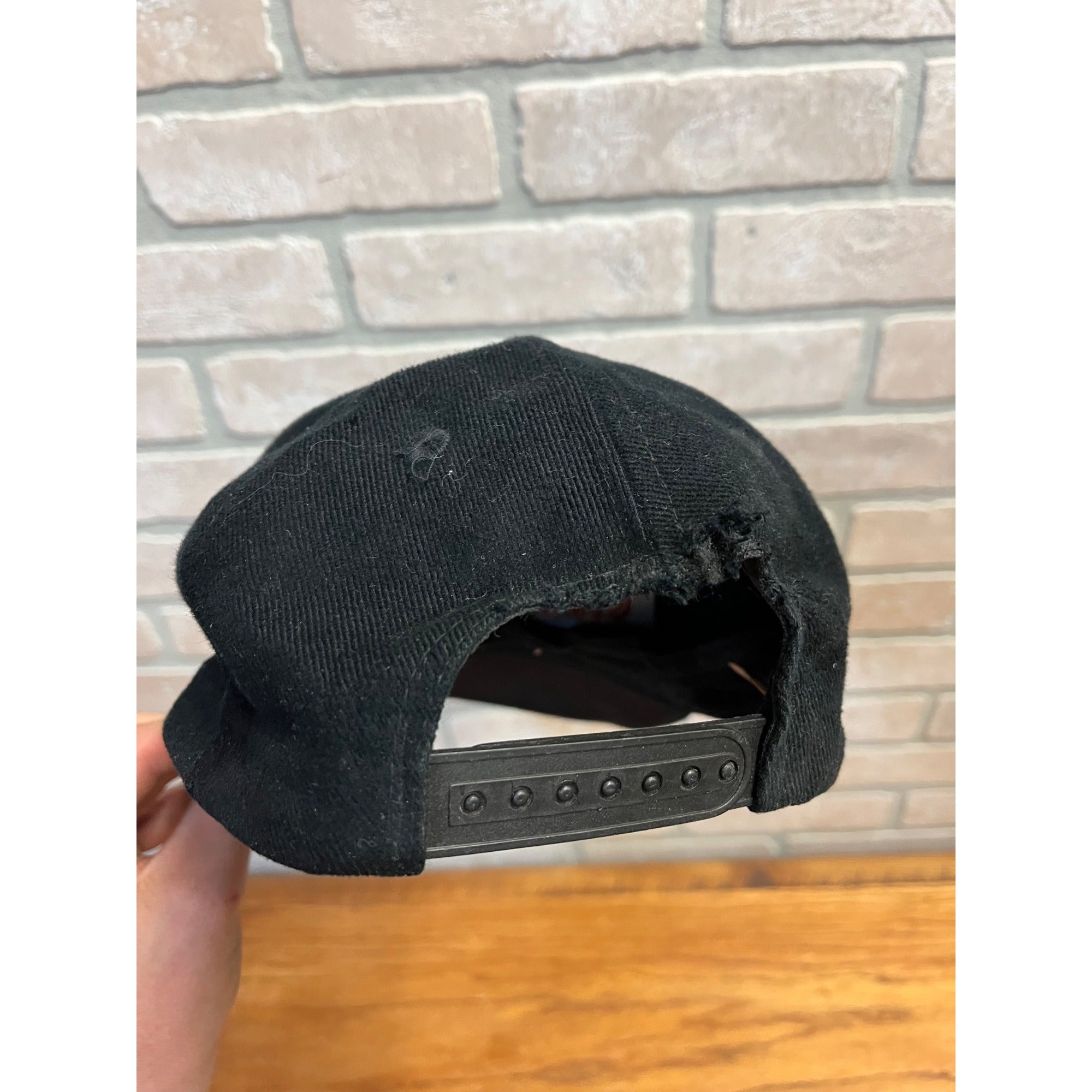 Vintage 1998 WWF Stone Cold Steve Austin Black Snapback Hat Very Rare HTF Retro