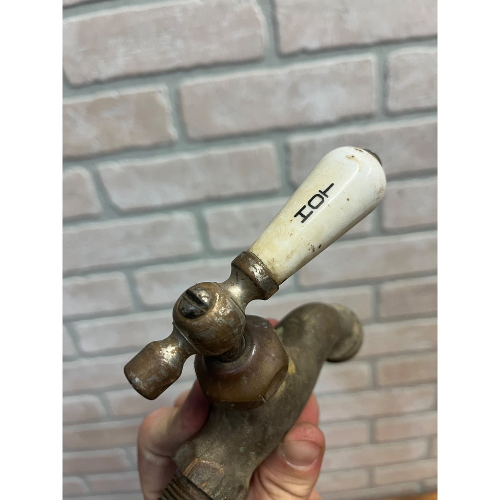 Vintage Hot Bathroom Sink Tub Faucet Spout Brass Porcelain