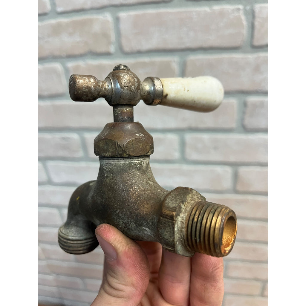 Vintage Hot Bathroom Sink Tub Faucet Spout Brass Porcelain