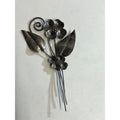 Vintage Sterling Silver Brooch Ladies Pin Pinback Flowers Floral - 7.88 g