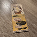 1954 Vintage Omaha Nebraska Centennial Advertising Matchbook