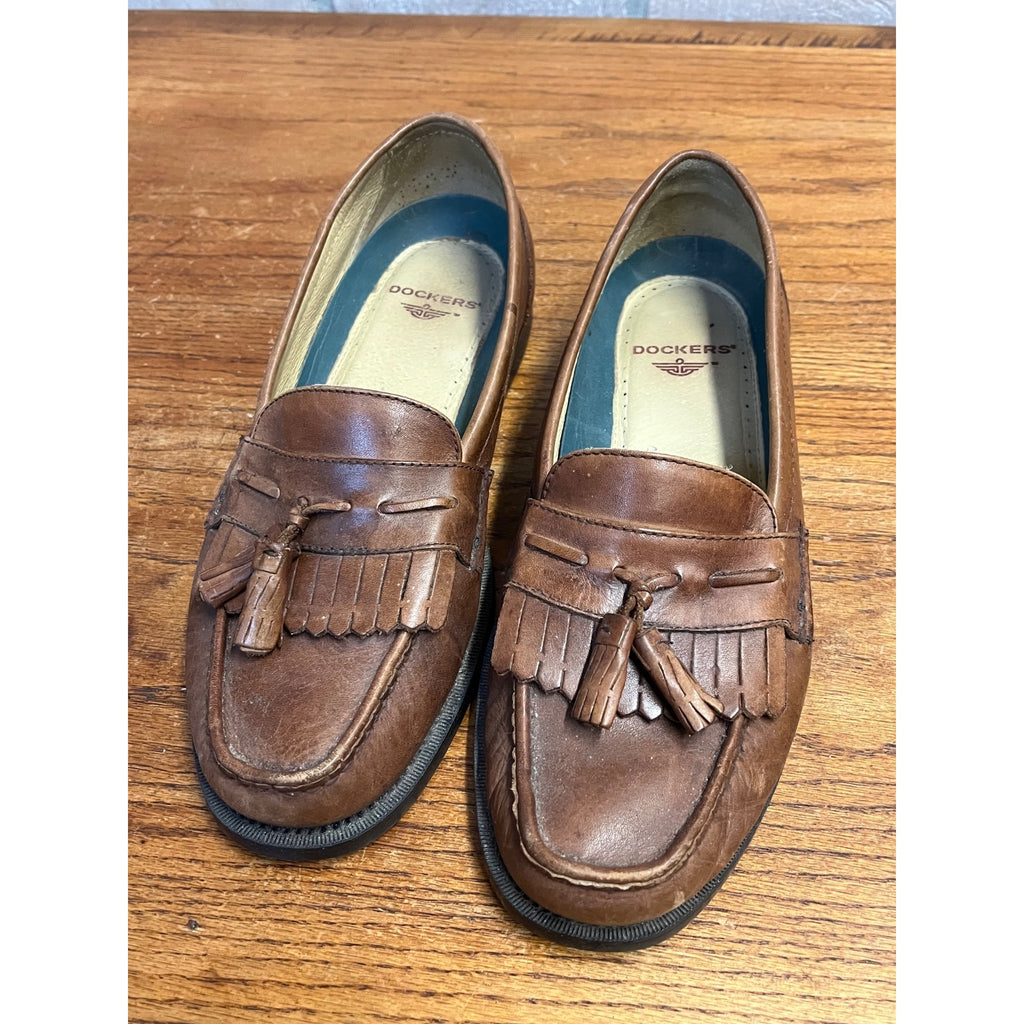 Dockers Mens Sinclair Leather Dress Casual Tassel Slip-on Comfort Loafer Size 9.5M