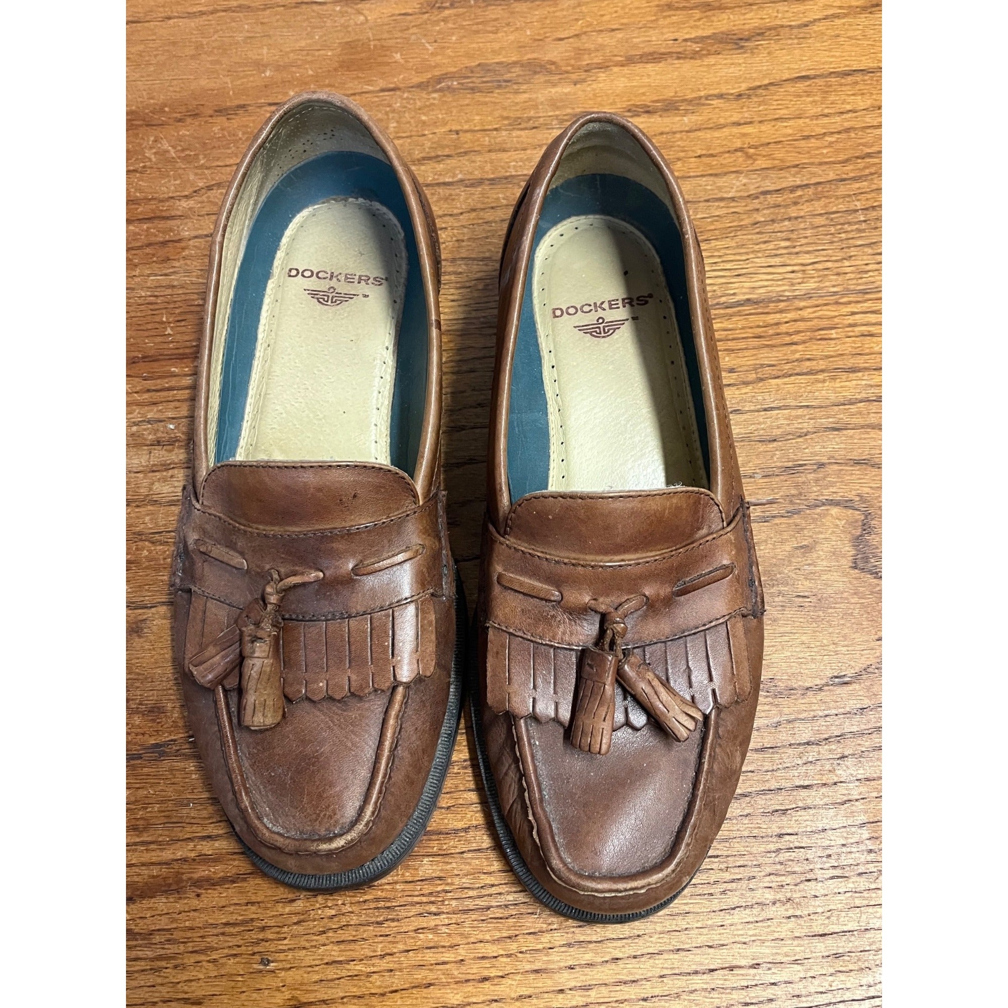 Dockers Mens Sinclair Leather Dress Casual Tassel Slip-on Comfort Loafer Size 9.5M