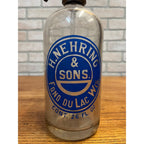 RARE Vintage H. Nehring & Sons Fond du Lac Wis Seltzer Soda Bottle Wisconsin