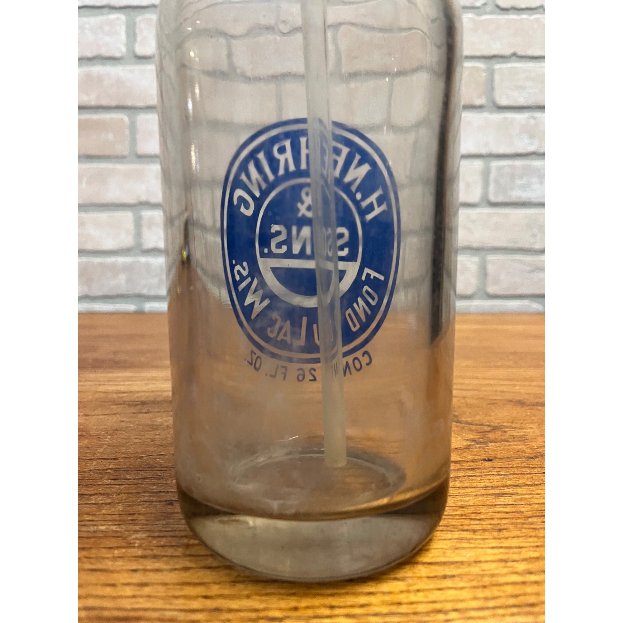 RARE Vintage H. Nehring & Sons Fond du Lac Wis Seltzer Soda Bottle Wisconsin