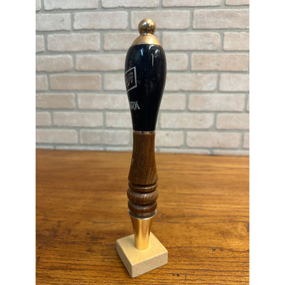 Vintage 1950s Schlitz Dark Beer Tap Handle Knob Ceramic & Wood