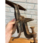 Antique Vintage Saw Vise Bench Mount Clamp Cast Steel - Works