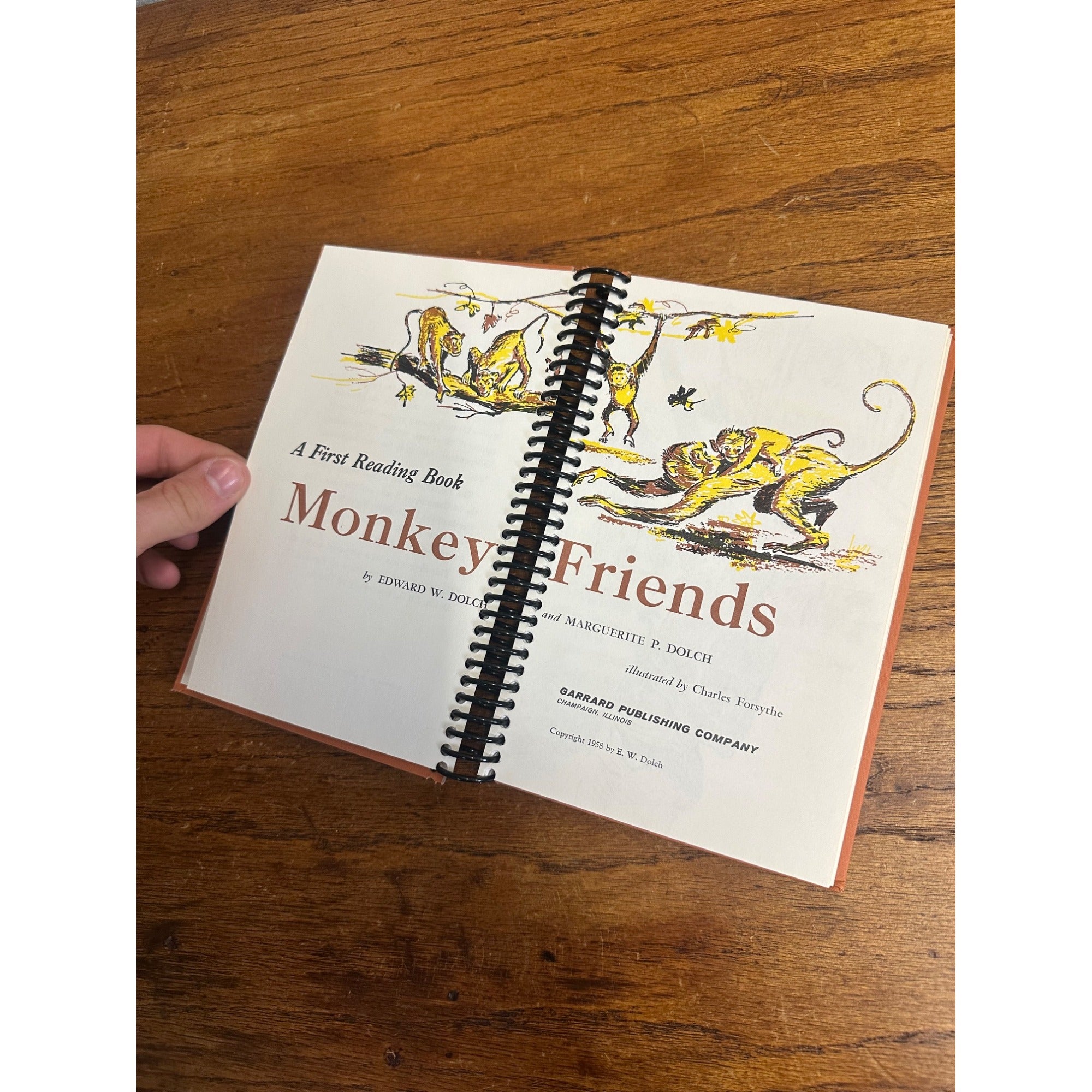 A Dolch First Reading Book Monkey Friends Ex Libris Anonymous Journal UNUSED