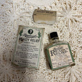 Vintage W.T. Rawleigh's Ready Relief Essential Oil Medicine Bottle & Box Pharmacy