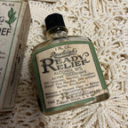 Vintage W.T. Rawleigh's Ready Relief Essential Oil Medicine Bottle & Box Pharmacy