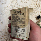 Vintage W.T. Rawleigh's Ready Relief Essential Oil Medicine Bottle & Box Pharmacy