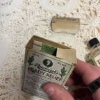 Vintage W.T. Rawleigh's Ready Relief Essential Oil Medicine Bottle & Box Pharmacy
