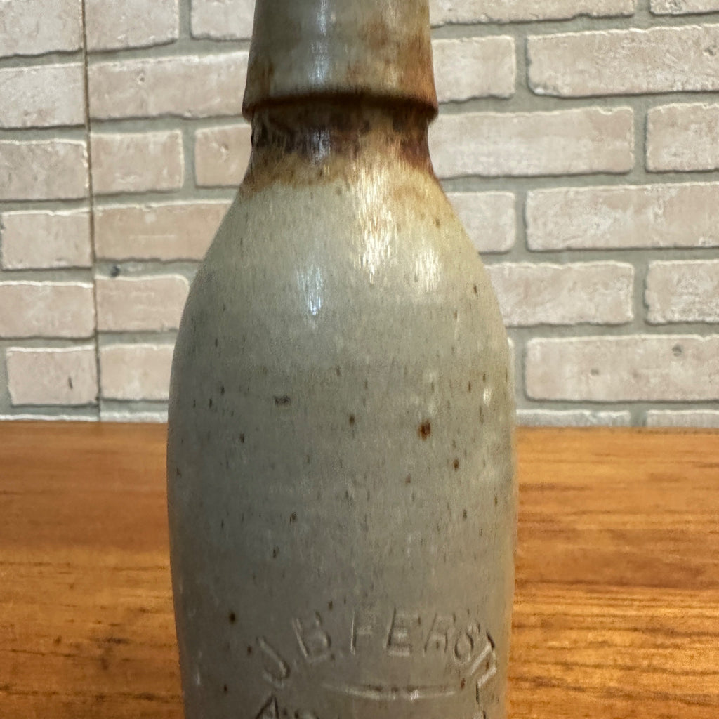 Antique Stoneware Bottle - J.B. Ferstl Ashland Wisconsin Brewery Beer