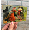 Postcard Halloween Lady Looking Mirror Reflection Tuck Series 150