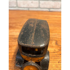 Vintage Arcade Cast Iron Car 8" 1920's Orange Black Yellow Taxi Cab w/Driver