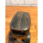 Vintage Arcade Cast Iron Car 8" 1920's Orange Black Yellow Taxi Cab w/Driver
