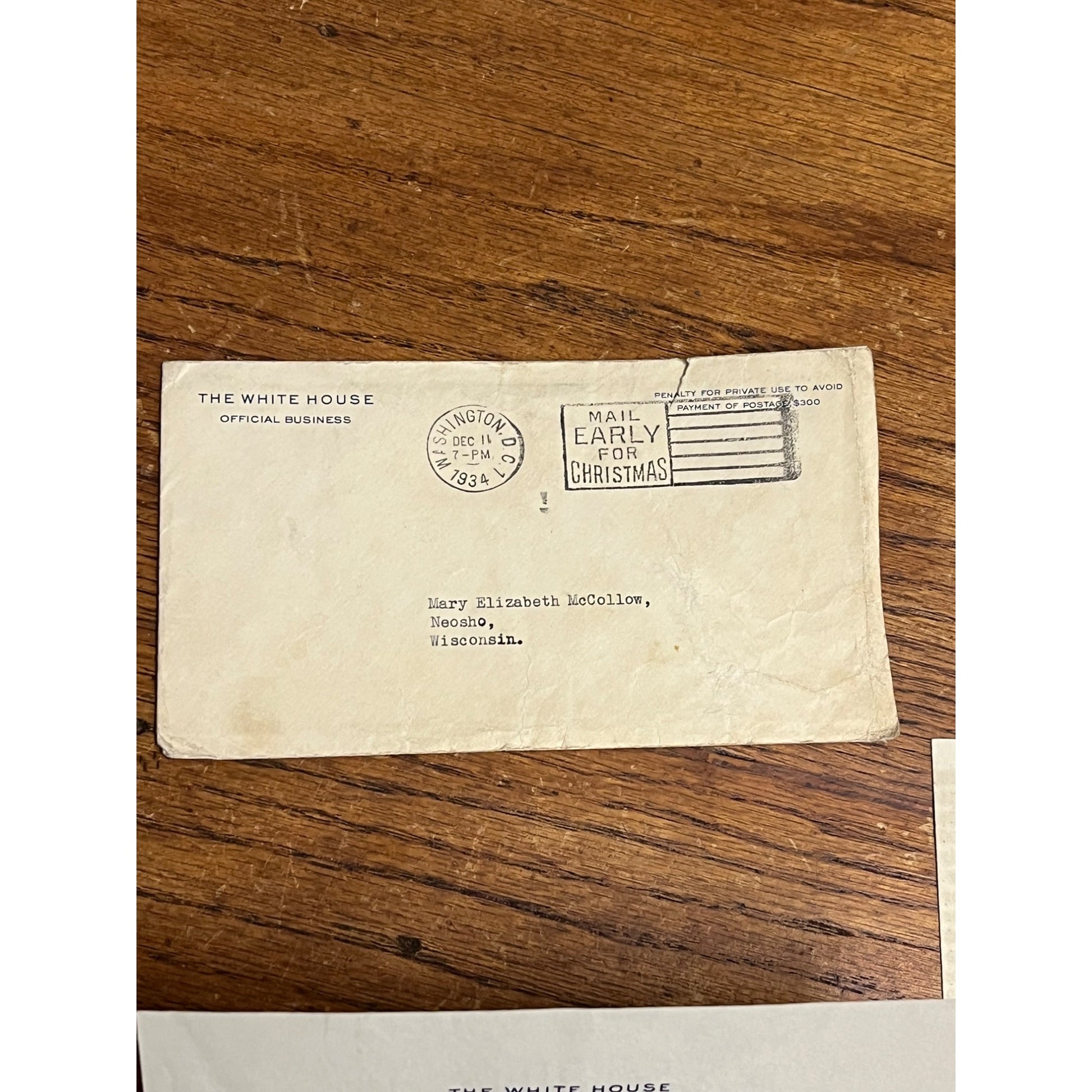 Marguerite "Missy" LeHand 1934 Signed Letter FDR Roosevelt's Private Secretary