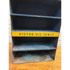 Vintage Victor Oil Gasket Seals Advertising Display Rack Cabinet Sign Garage