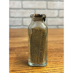 Vintage 1930s Marshall's Snuff Embossed Medicine Bottle w/ Contents - Cleveland