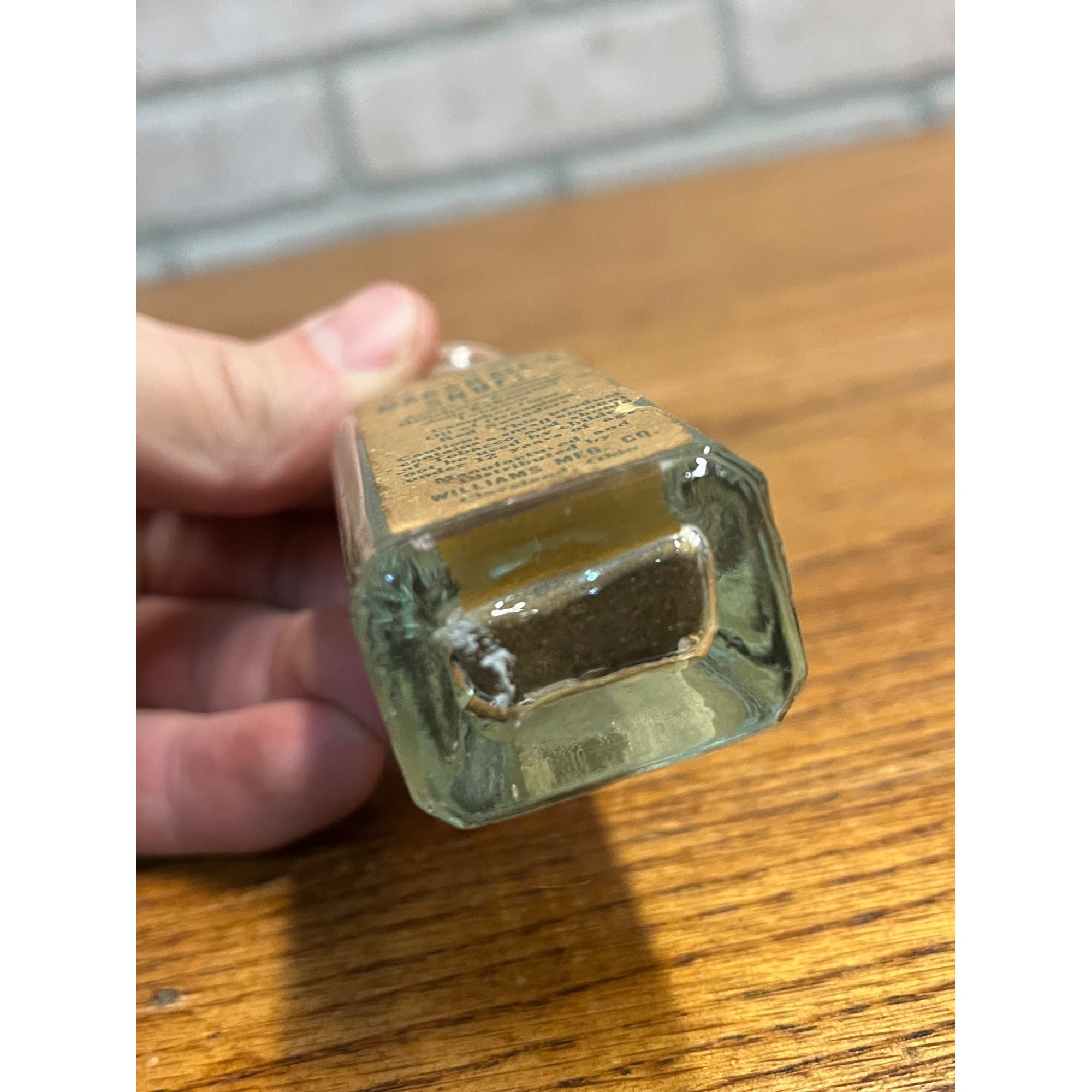 Vintage 1930s Marshall's Snuff Embossed Medicine Bottle w/ Contents - Cleveland