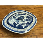 Antique Chinese Export Porcelain Canton Oval Covered Vegetable Serving Dish Bowl