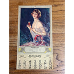 Original Vintage 1927 Coca Cola Calendar Advertising Sign Girl Waupun Wis MINT