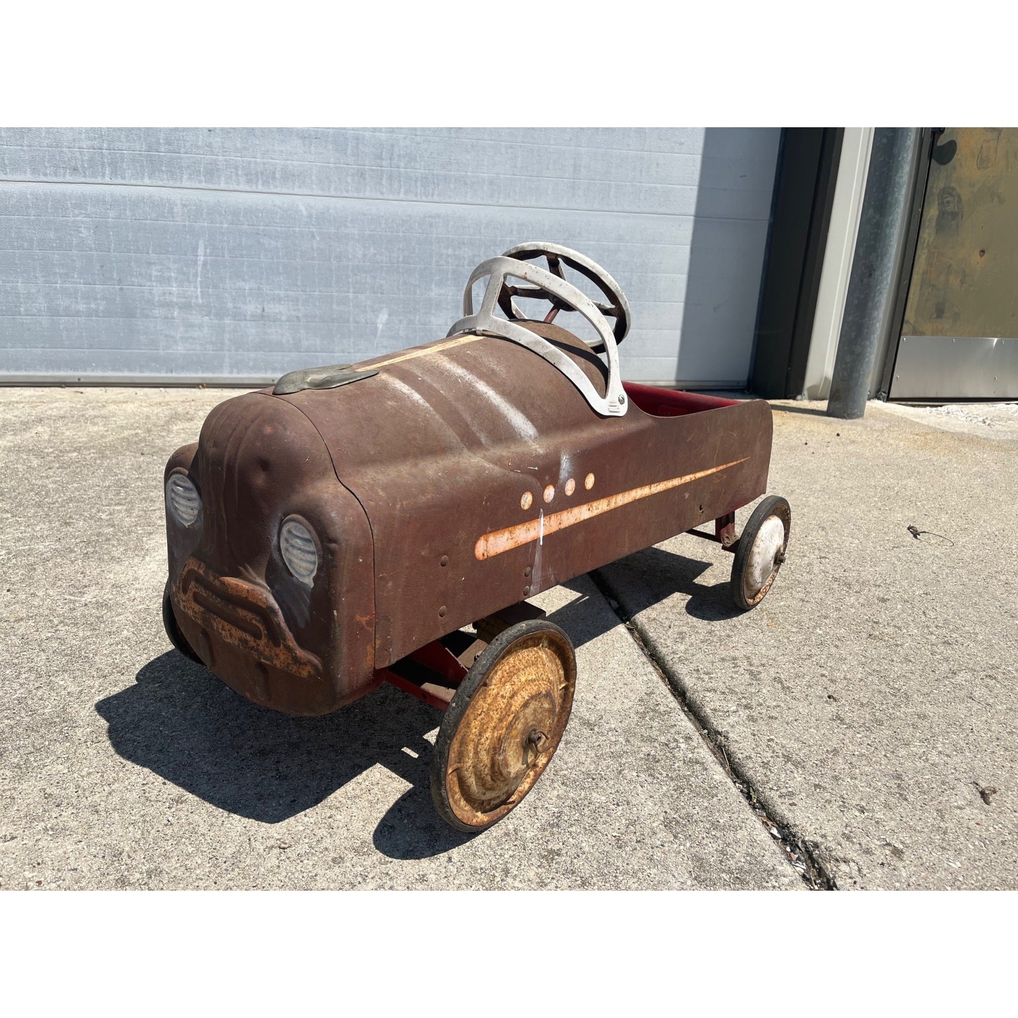 RARE Vintage Pal Wheel Goods Toy Pedal Car Sad Face Grille Steel Toy