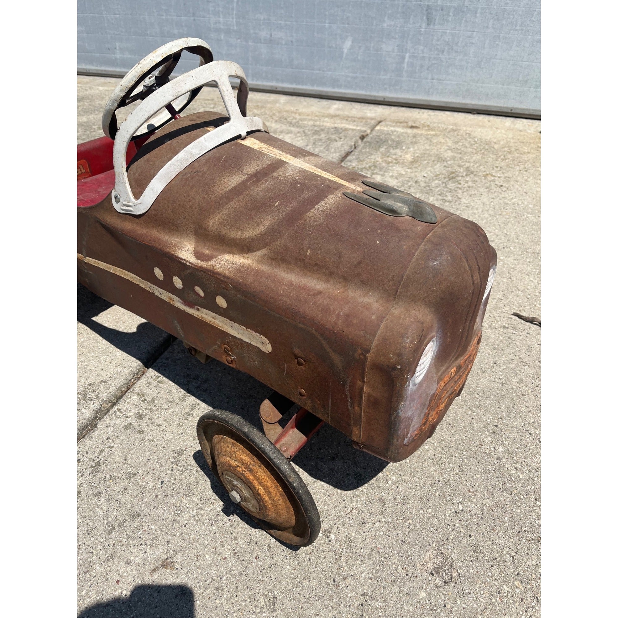 RARE Vintage Pal Wheel Goods Toy Pedal Car Sad Face Grille Steel Toy