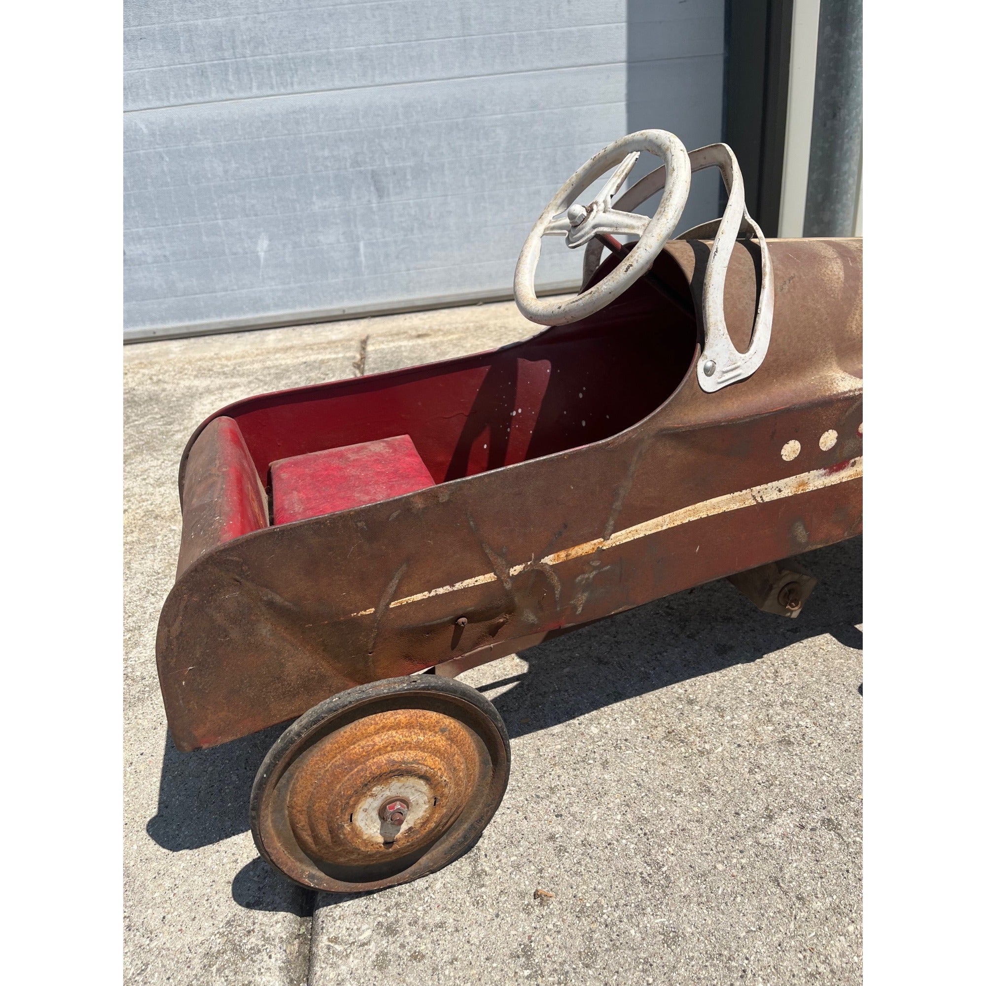 RARE Vintage Pal Wheel Goods Toy Pedal Car Sad Face Grille Steel Toy