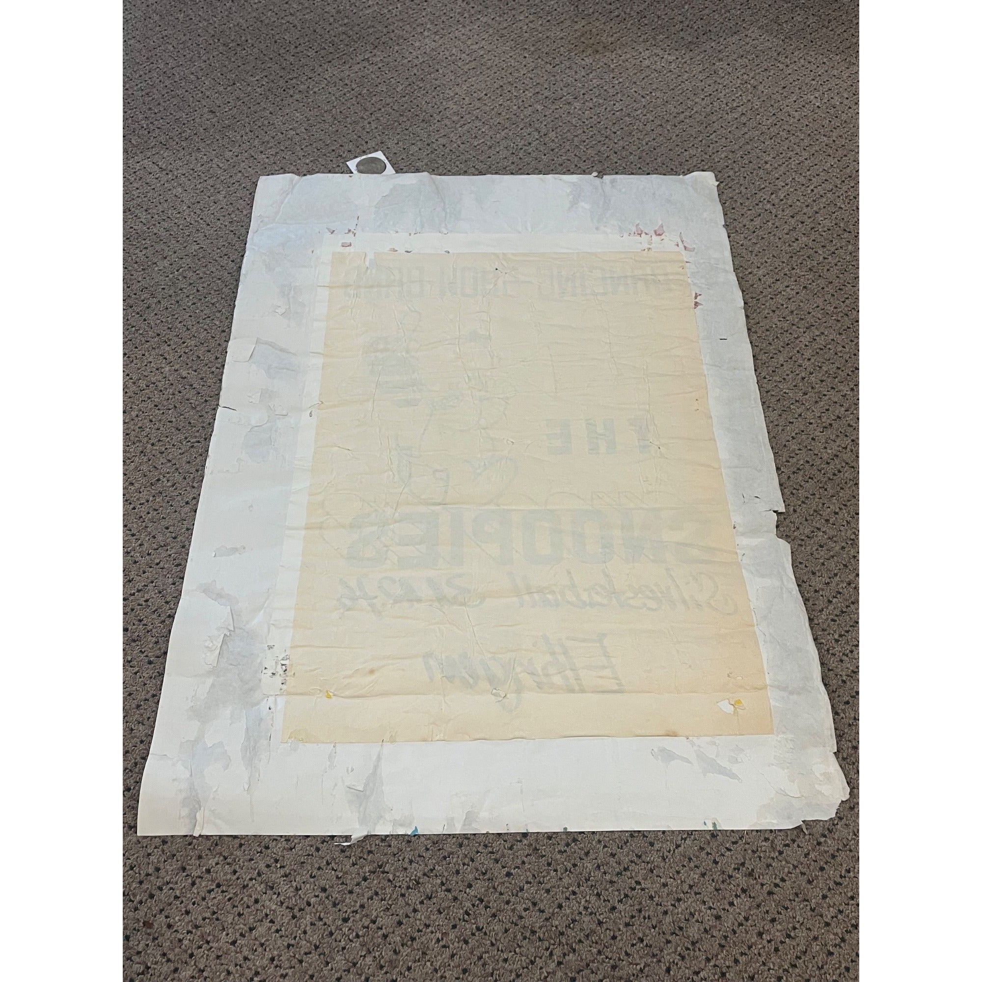 Vintage Frank Zappa 1977 Germany Böblingen Concert Poster Street-Used Bill-Post