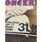 Vintage Frank Zappa 1977 Germany Böblingen Concert Poster Street-Used Bill-Post