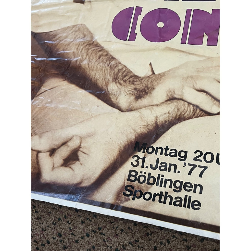 Vintage Frank Zappa 1977 Germany Böblingen Concert Poster Street-Used Bill-Post