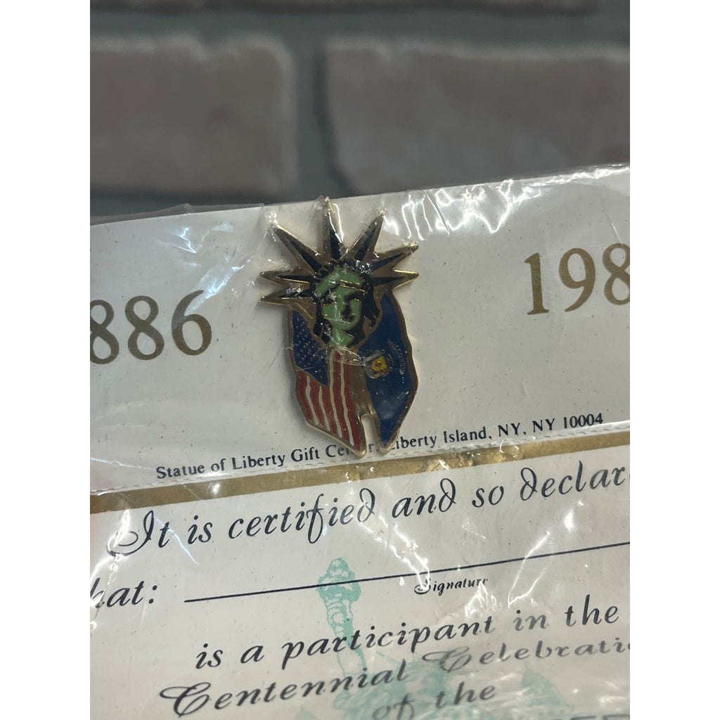 Statue of Liberty Centennial Celebration Pin 1886-1986 New York