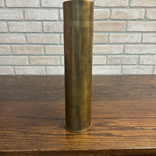 Vintage WWII Large Artillery 13.75" Shell Casing Round 75MM WW2 -- FG BH-1984-18