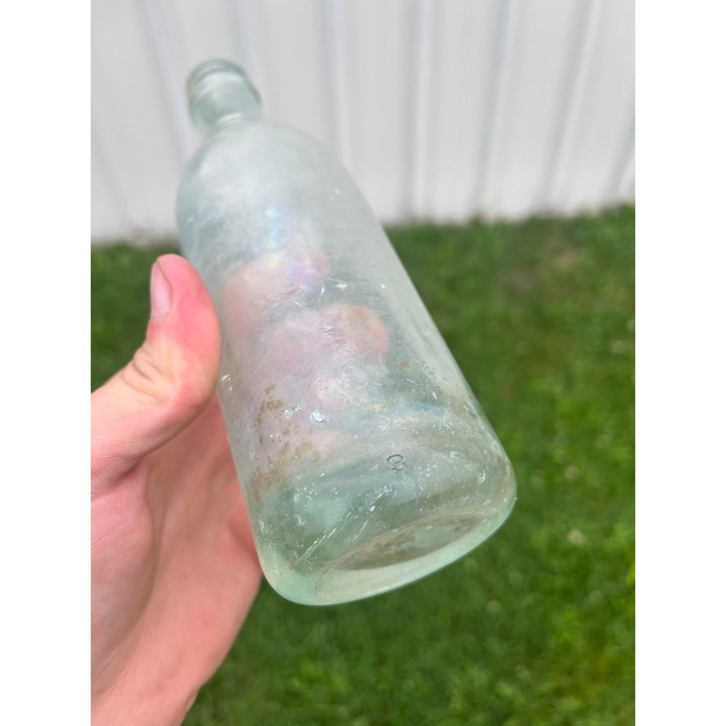 RARE Vintage 1910s Glaser Bros Milwaukee Wisconsin Embossed Soda Bottle Wis WI