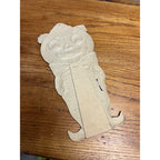 Antique 1920s German Halloween Diecut Pumpkin Head Man Bowtie 16" Tall
