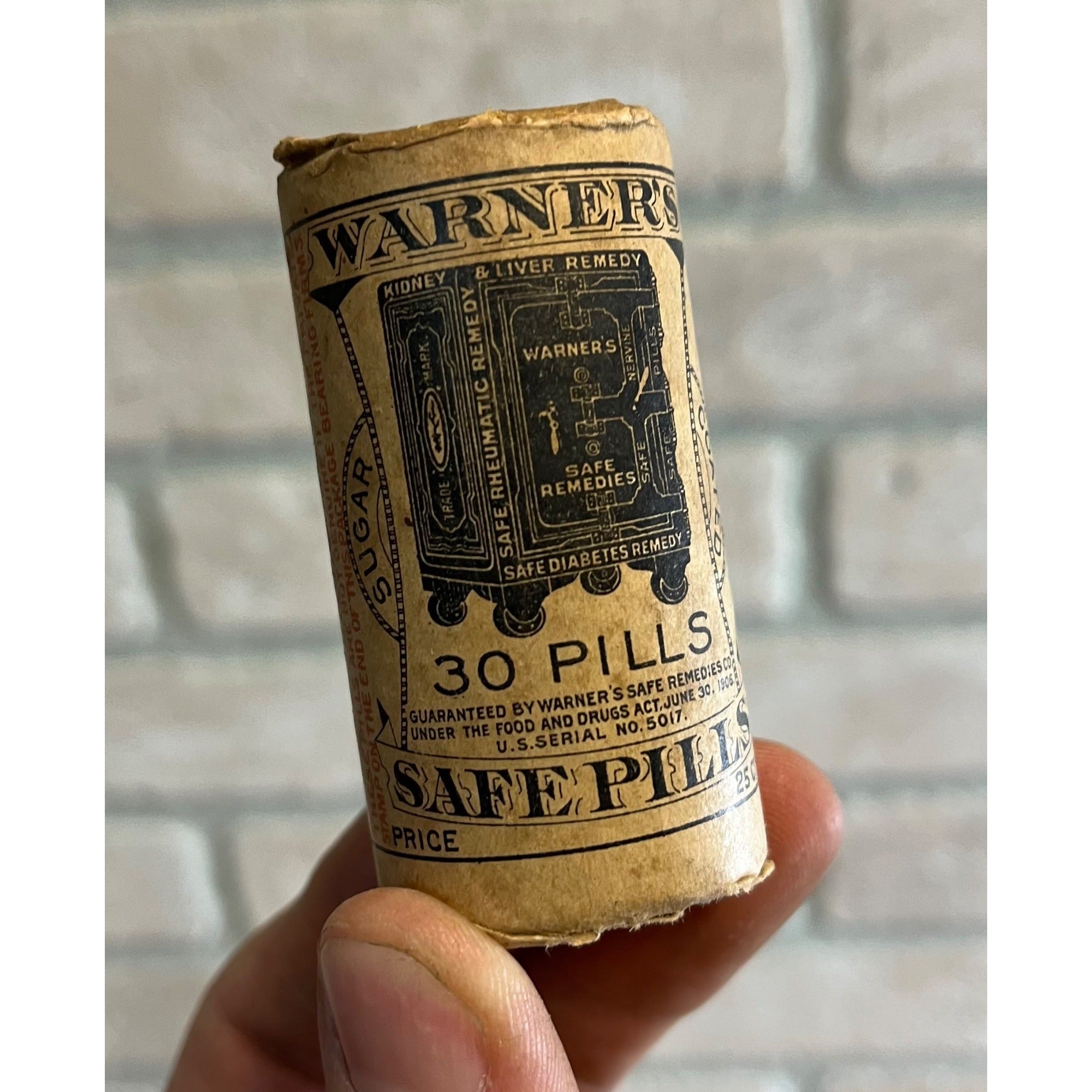 Vintage Warners Safe Pills Unopened Quack Medicine Package Tube Liver Remedy