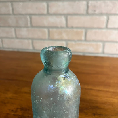 Antique 1890s Excelsior Bottling Co. Hutchinson Soda Blob Bottle Bloomington ILL IL