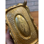 Vintage 1920s Weidlich Bros Jewelry Casket Trinket Box W.B. Gold Art Nouveau