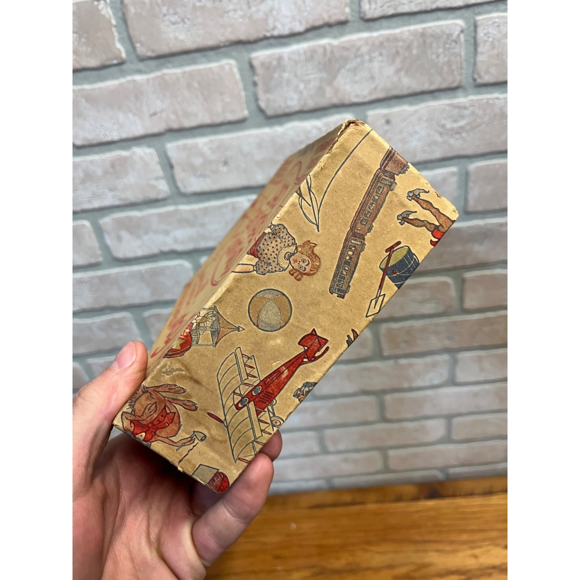 1930's Dent Toyland's Treasure Chest Empty Box, No. 6 Airport Set