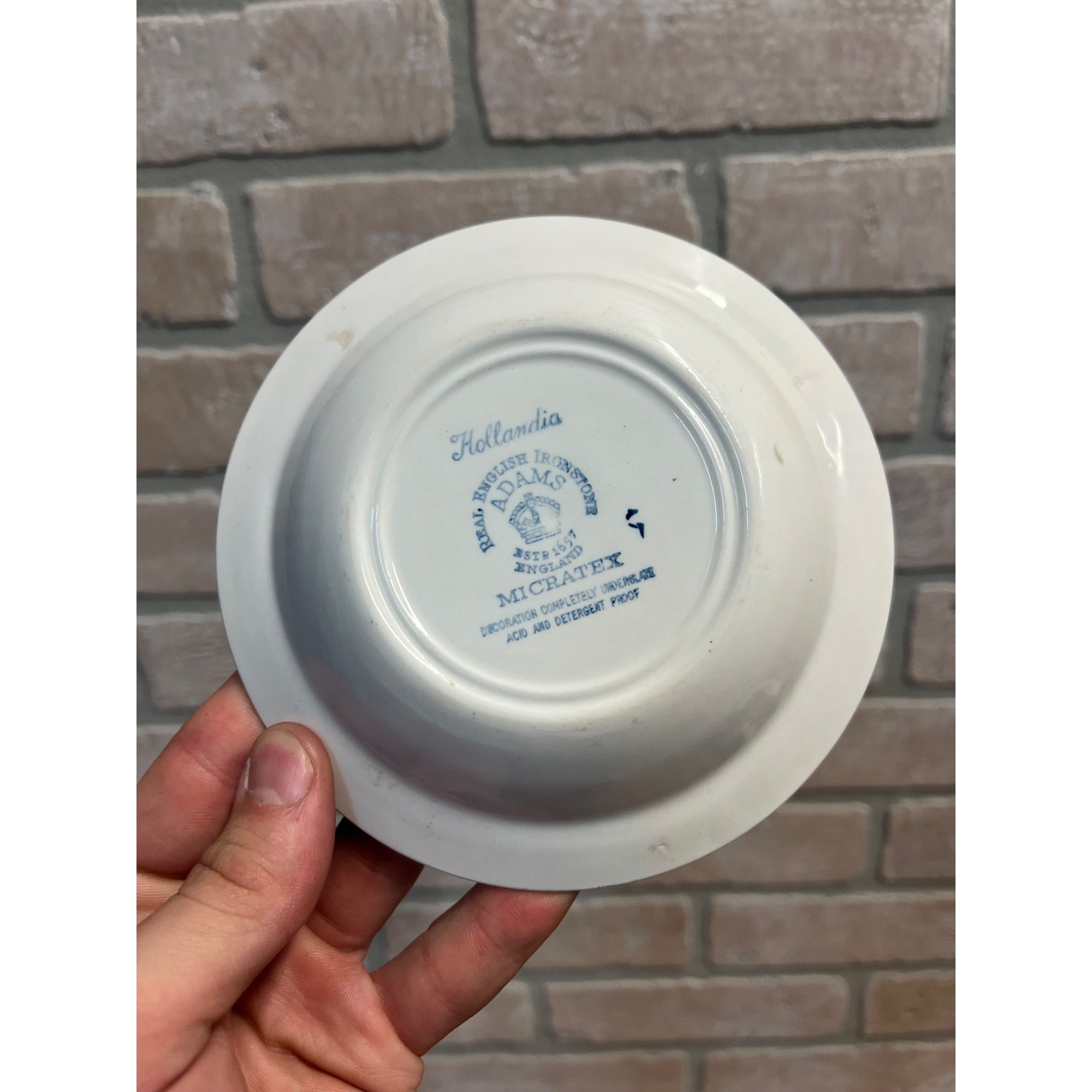 Adams Real English Ironstone Micratex  Hollandia Small Bowl 5" Diameter