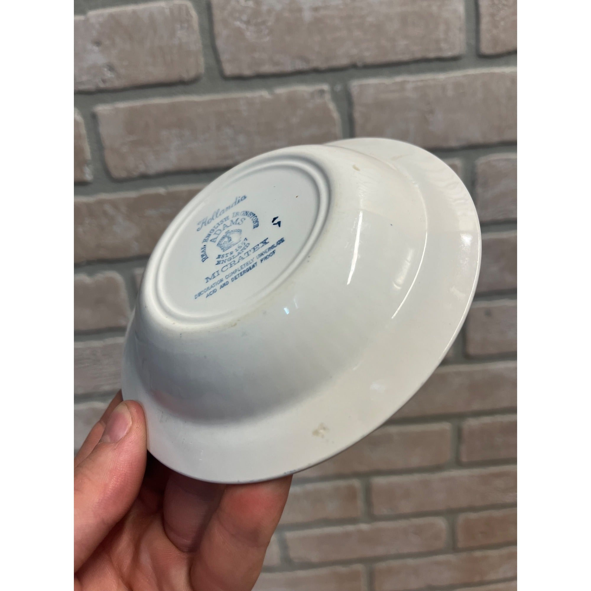 Adams Real English Ironstone Micratex  Hollandia Small Bowl 5" Diameter